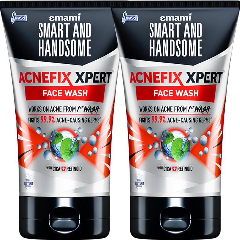 Smart and Handsome Anti-Acne Duo - Acnefix Xpert  100g Each | Reduces Acne from 1st Wash Face Wash 200 ml