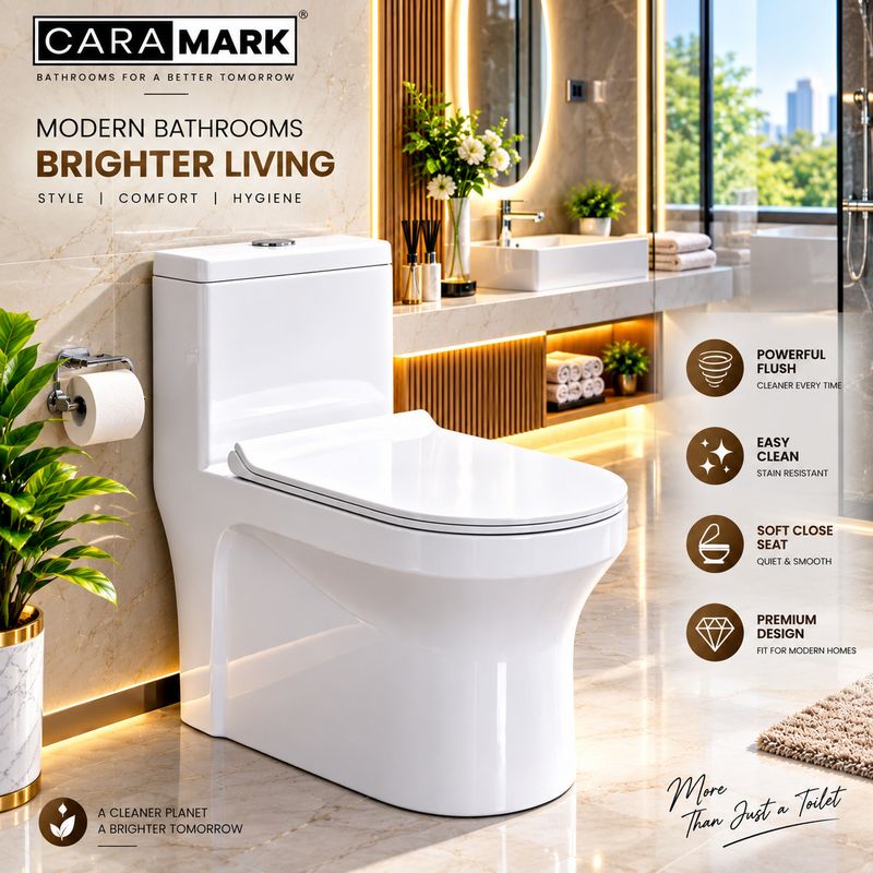CARA MARK S-TRAP One Piece Commode - Image 3