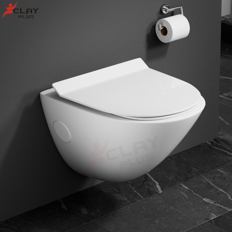 clayplus Platinum Ceramic Western Toilet/Water Closet/Commode With Soft Close Toilet Seat Platinum Ceramic Western Toilet/Water Closet/Commode With So