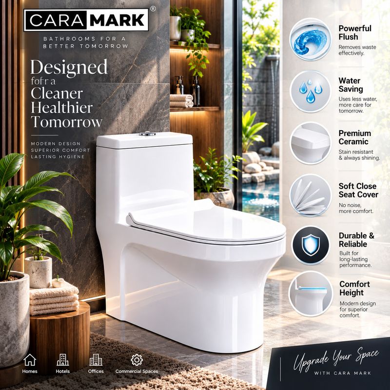 CARA MARK S-TRAP One Piece Commode - Image 6