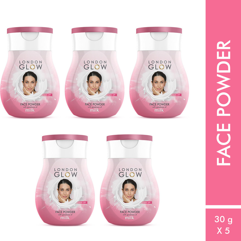 LONDON GLOW Face Powder with SPF Compact (White, 150 g)