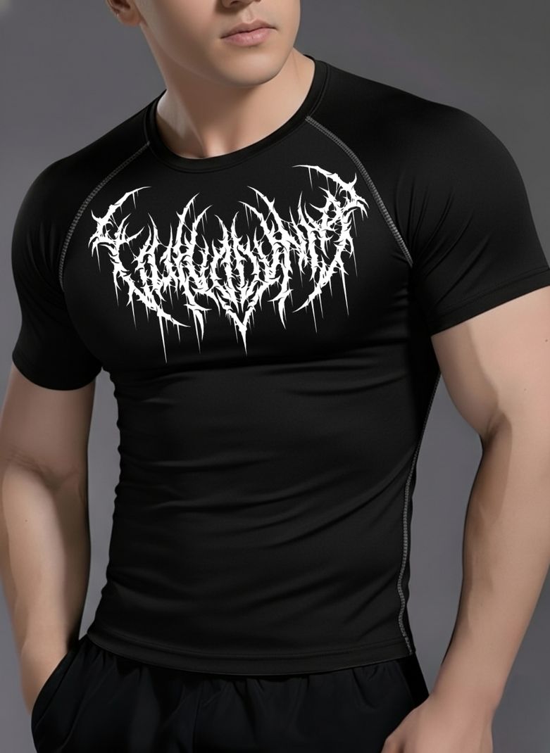 Gym Hound Pack of 2 Men's Graphic Print Polyester T-Shirts (Black, - Image 8