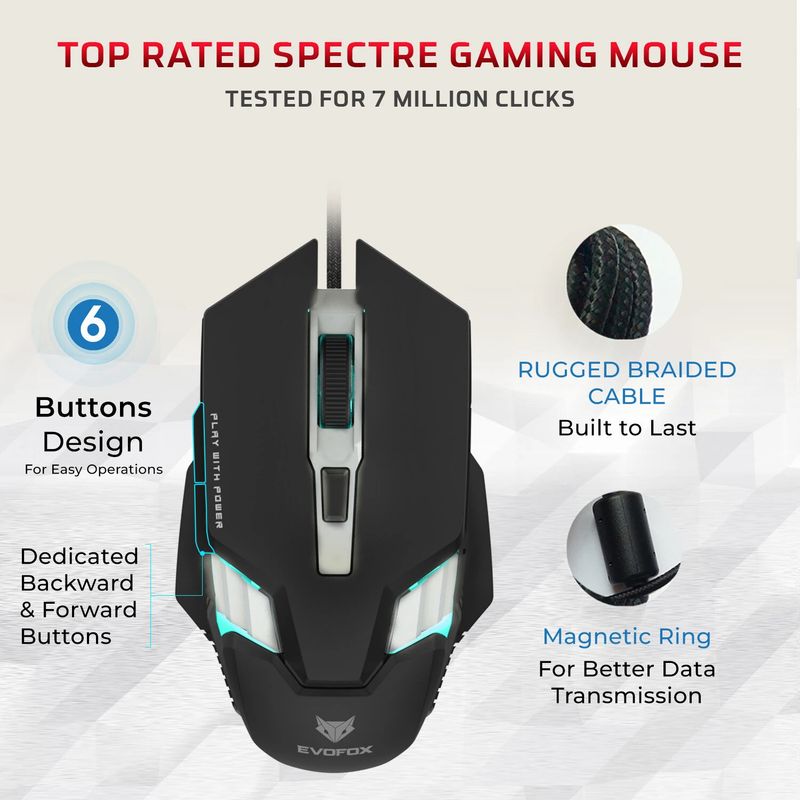 EVOFOX Deathray V2 RGB Gaming Keyboard and Mouse - Image 6