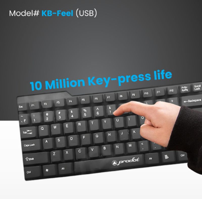 PRODOT USB Keyboard & Mouse with 4-Port USB 3.0 Hub - Image 3