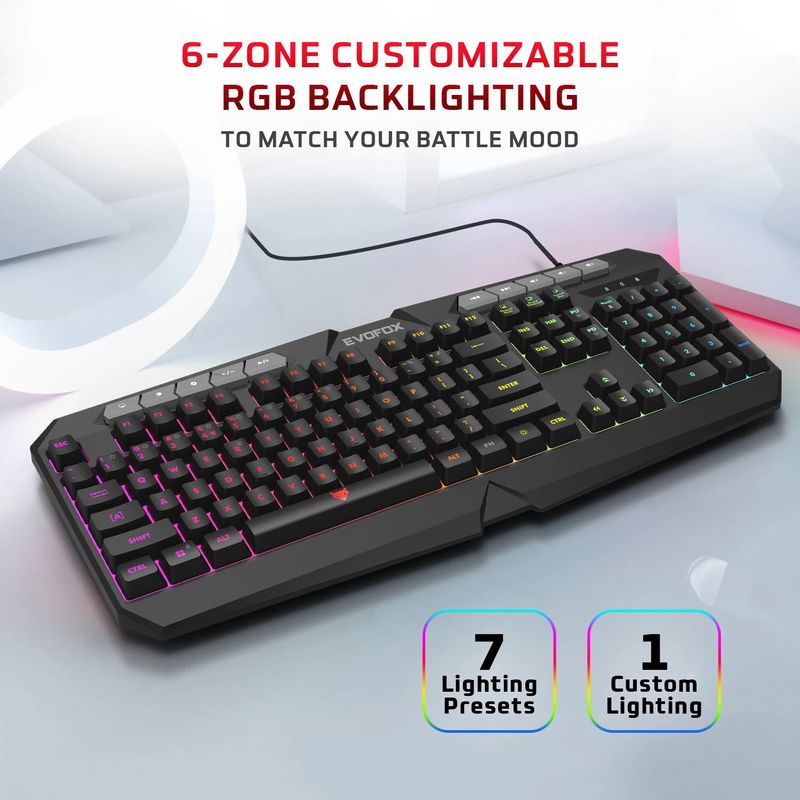 EVOFOX Deathray V2 RGB Gaming Keyboard and Mouse - Image 3