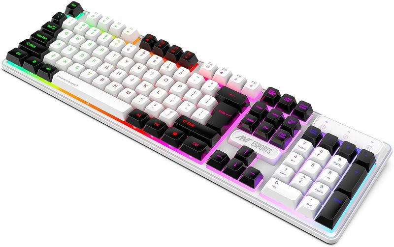Ant Esports KM1610 LED Keyboard & Mouse, 104 Keys Rainbow Backlit - Image 3