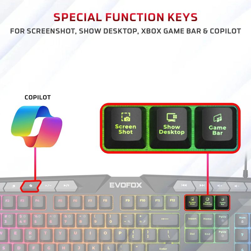 EVOFOX Deathray V2 RGB Gaming Keyboard and Mouse - Image 5