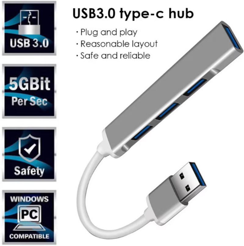 PRODOT USB Keyboard & Mouse with 4-Port USB 3.0 Hub - Image 5