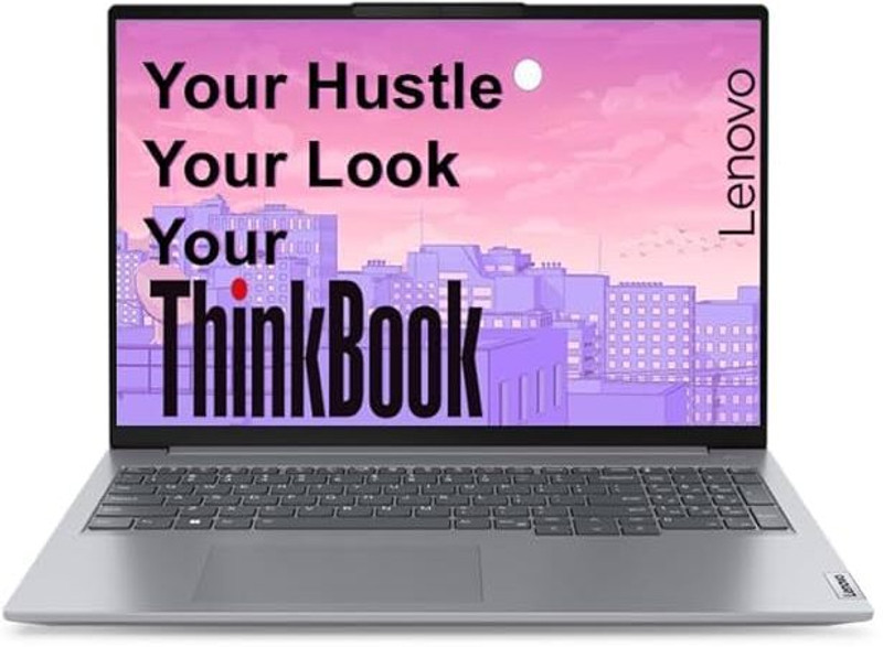 Lenovo THINKBOOK 16 AMD Ryzen 5 Hexa Core 7th Gen 7535HS - (8 GB/512 GB SSD/Windows 11 Home) 21MWA0AJIN Laptop 16 Inch, Dark Silver, 1.7 KG kg