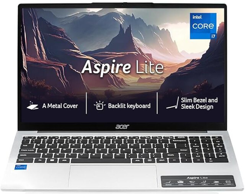 acer aspire lite intel core i7 12th gen 12650h 16 gb 1 tb ssd windows 11 home al15 52h thin light laptop