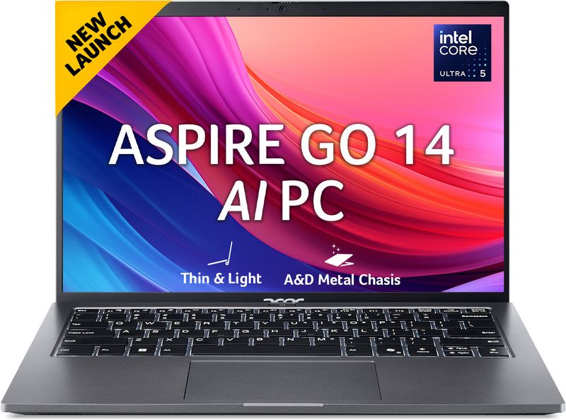 Acer Aspire Go 14 Intel Core Ultra 5 125H - (16 GB/1 TB SSD/Windows 11 Home) AG14-71M Thin and Light Laptop (14 Inch, Steel Gray, 1.5 Kg, With MS Office) - Image 2