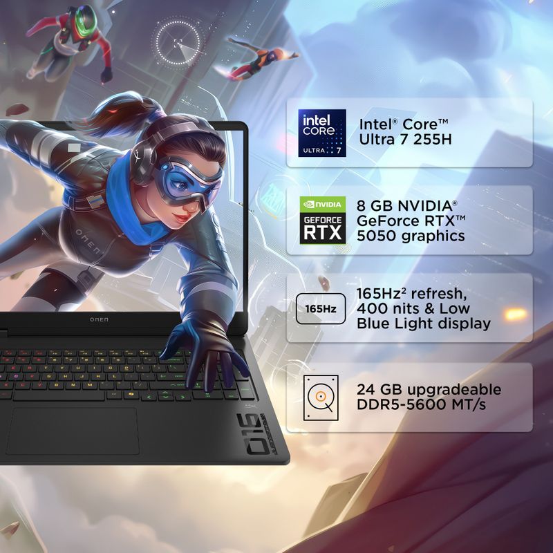 HP OMEN 16 Intel Core Ultra 7 255 H 24GB 1TB SSD - Image 3