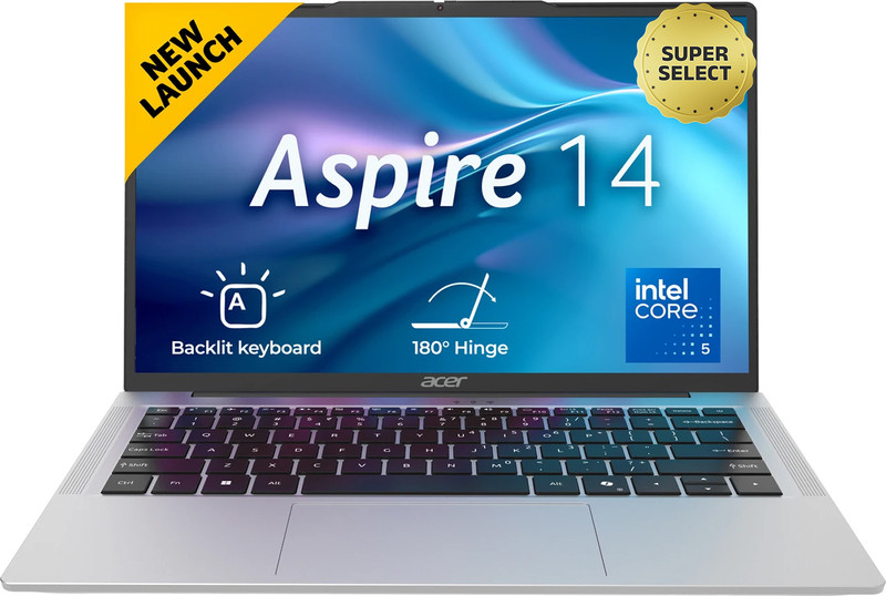 Acer Aspire 14 Office 2024 + M365 Basic (i5 14th Gen) Intel Core 5 210 H - (16 GB/512 GB SSD/Windows 11 Home) AS14H-53 Notebook 14 Inch, Pure Silver, 