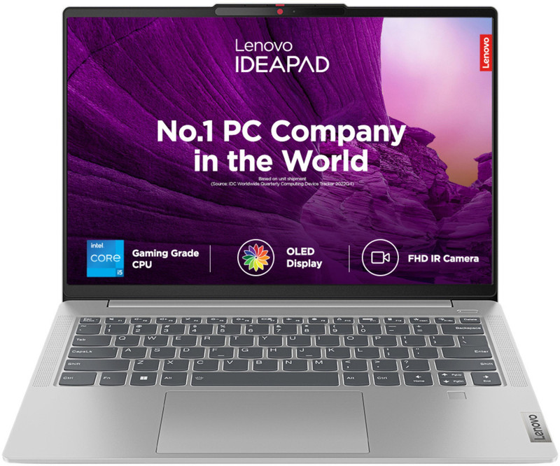 Lenovo IdeaPad Slim 5 WUXGA OLED Intel Core i5 13th Gen 13420H - (16 GB/1 TB SSD/Windows 11 Home) 14IRL8 Thin and Light Laptop (14 Inch, Cloud Grey, 1