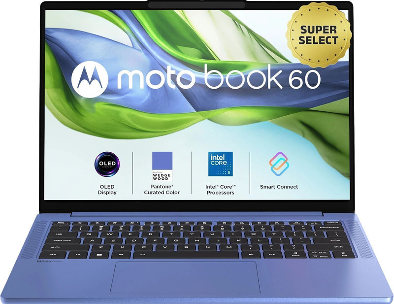 motorola motobook 60 full metal oled i5 14th gen intel core 5 series 2 210h 16 gb 512 gb ssd windows 11 home 14irh10r thin light laptop