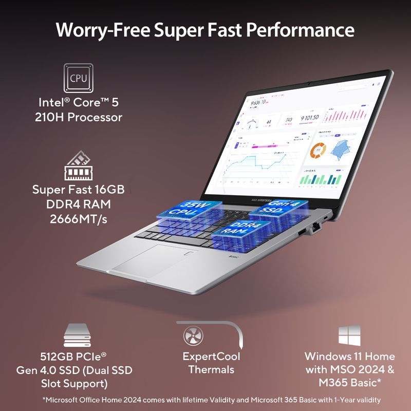 ASUS ExpertBook P1 i5 14th Gen 16GB/512GB SSD - Image 4