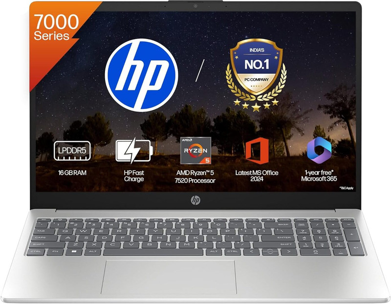 hp 15s amd ryzen 5 quad core 7520u 16 gb 512 gb ssd windows 11 home 15 fc0030au thin light laptop