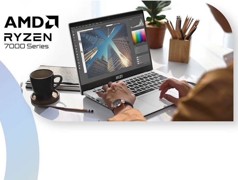 MSI Modern 14 AMD Ryzen 5 7430U Laptop - Image 3