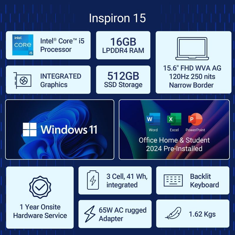 Dell Inspiron 15 Intel Core i5 1334U 16GB 512GB SSD - Image 3