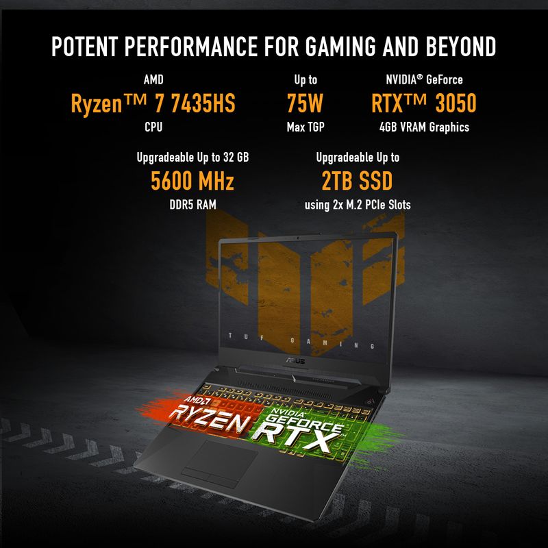 ASUS TUF Gaming A15 AMD Ryzen 7 7435HS 16GB/512GB - Image 3