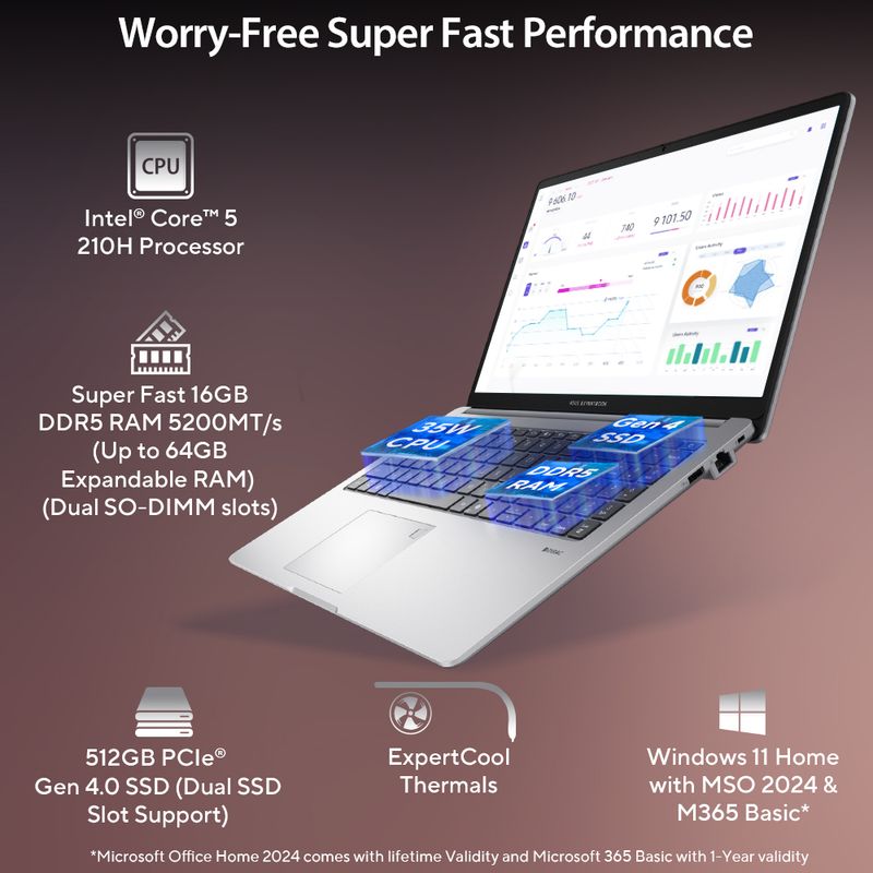 ASUS ExpertBook P1 14th Gen i5 16GB 512GB - Image 4