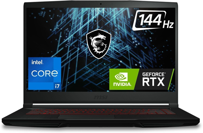 MSI GF63 Intel Core i7 11th Gen 11800H - (8 GB/512 GB SSD/Windows 11 Home/4 GB Graphics/NVIDIA GeForce RTX 3050/144 Hz) GF63 Thin 11UC-866IN Gaming La