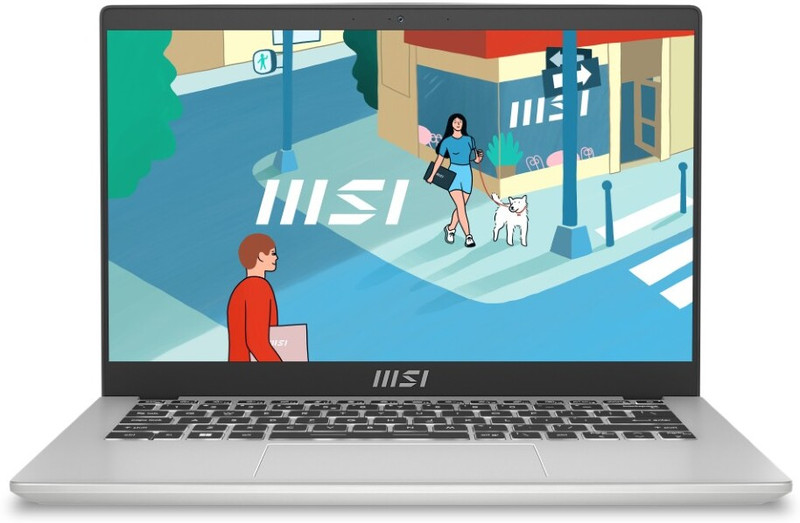 MSI Modern 14 C13M Intel Core i3 13th Gen 1315U - (8 GB/512 GB SSD/Windows 11 Home) Modern 14 C13M-115IN Thin and Light Laptop 14 Inch, Urban Silver, 