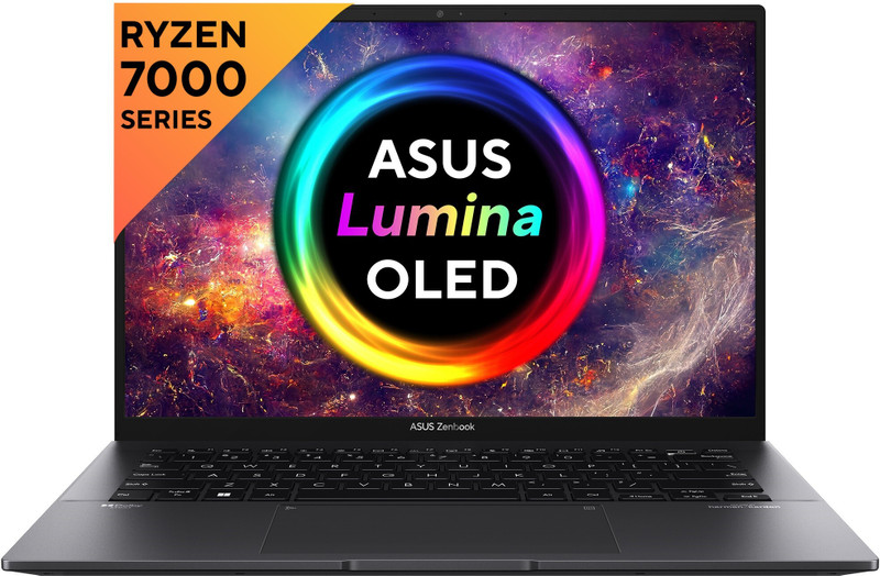 ASUS Zenbook 14 OLED AMD Ryzen 7 Octa Core 7730U - (16 GB/1 TB SSD/Windows 11 Home) UM3402YA-KM751WS Thin and Light Laptop 14 Inch, Jade Black, 1.39 K