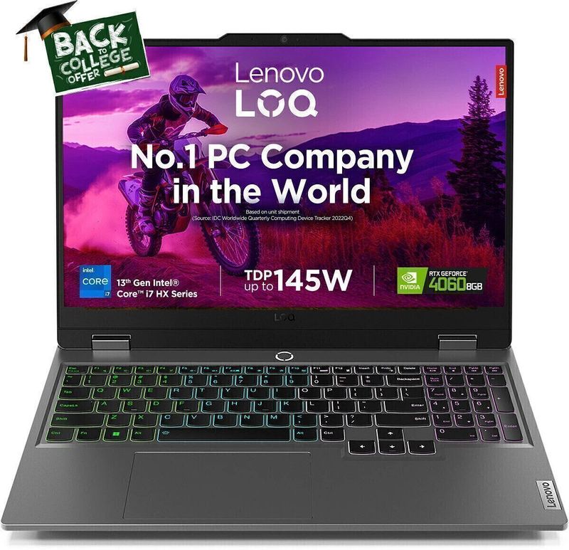 Lenovo LOQ 15IRX9 Gaming Laptop, i7-13650HX, RTX 4060, 24GB 2.38 kg - Image 3