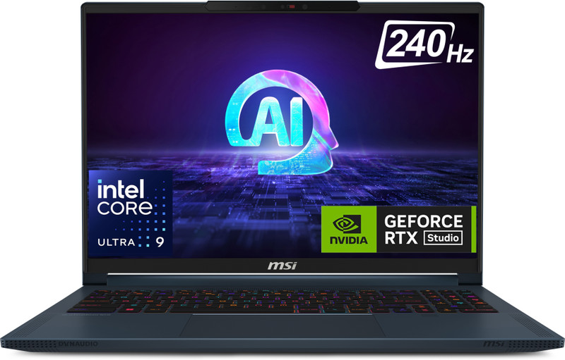 msi stealth 16 ai studio intel core ultra 9 185h 32 gb 2 tb ssd windows 11 home 8 gb graphics nvidia geforce rtx 4070 a1vgg 057in gaming laptop