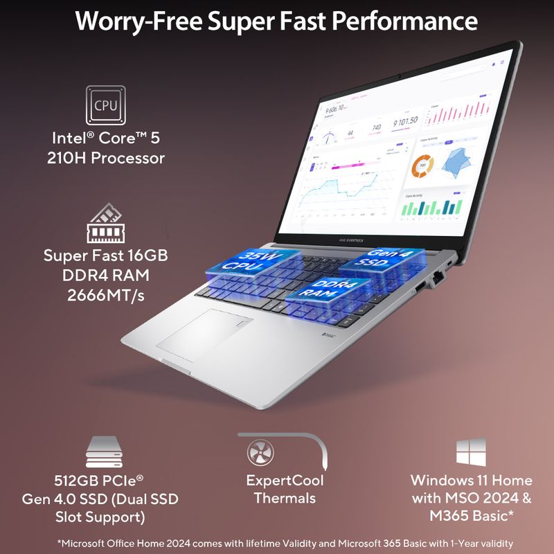 ASUS ExpertBook P1 14th Gen i5 210H - Image 4