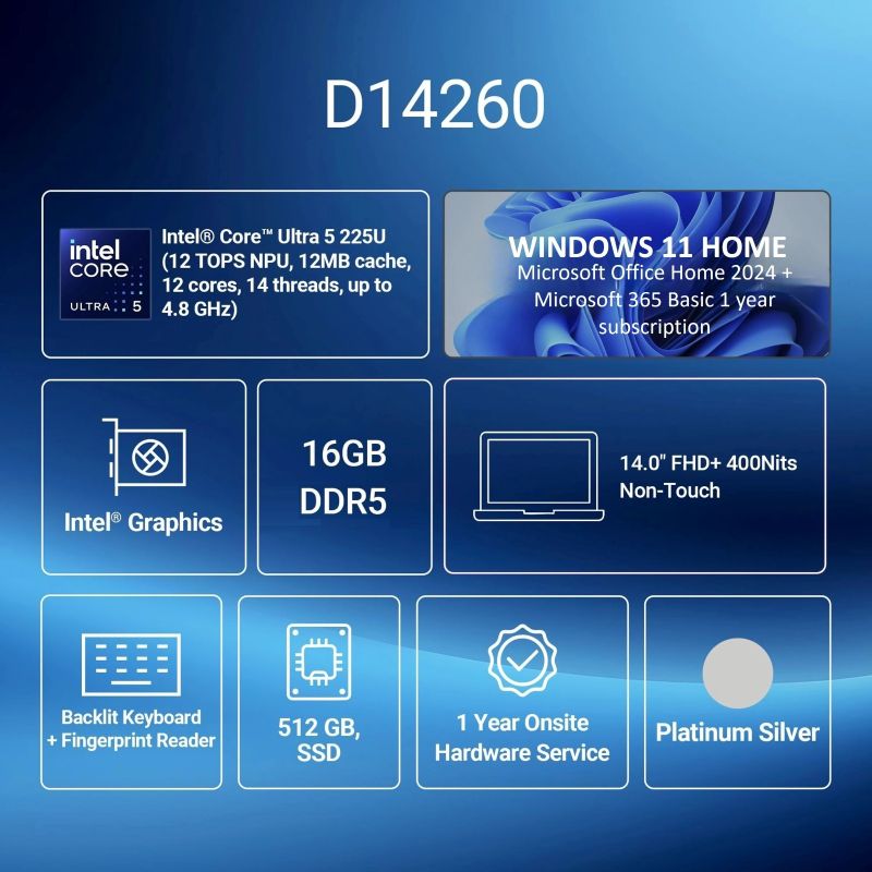 DELL 14 AI PC Intel Core Ultra 5 225U - Image 3