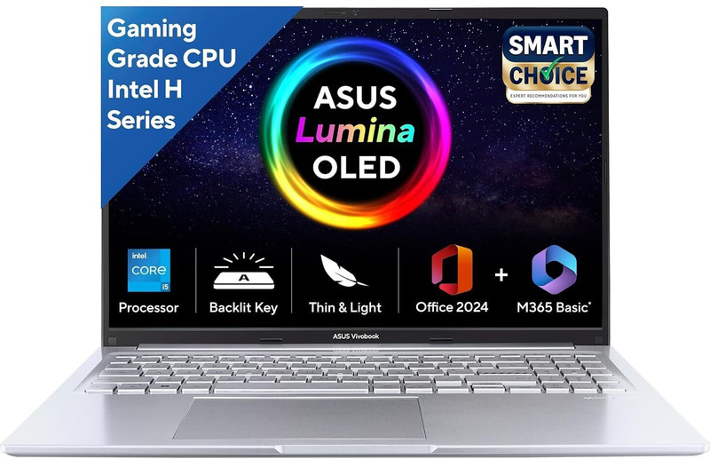 Asus Asus Vivobook 16 Intel Core I5 13th Gen 13420h - 16 Gb/512 Gb Ssd/Windows 11 Home X1605va-sh1952ws Thin And Light Laptop