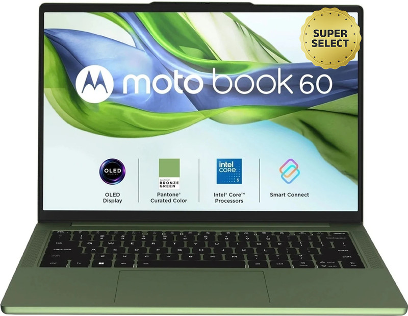 MOTOROLA Motobook 60 Full Metal OLED (i5 14th Gen) Intel Core 5 210H - (16 GB/512 GB SSD/Windows 11 Home) 14IRH10R Thin and Light Laptop 14 inch, Bron
