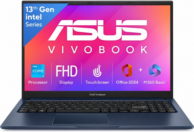 ASUS Vivobook 15 Touchscreen, Backlit Keyboard, Intel Core i3 13th Gen 1315U - (16 GB/512 GB SSD/Windows 11 Home) X1504VA-E83959WS Laptop 15.6 inch, Q
