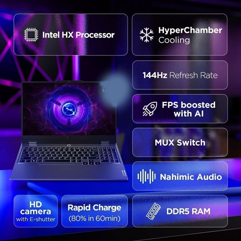 Lenovo LOQ Intel Core i5 12th Gen 12450HX 15IAX9 Gaming Laptop - Image 3