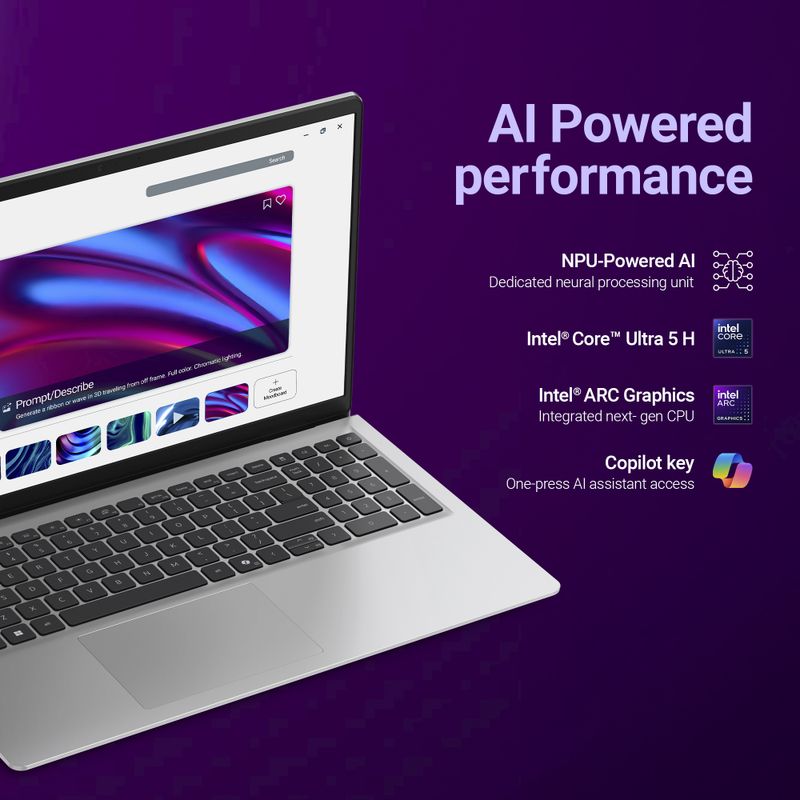 DELL 15 Intel Core Ultra 5 225H 16GB/512GB SSD Laptop - Image 4