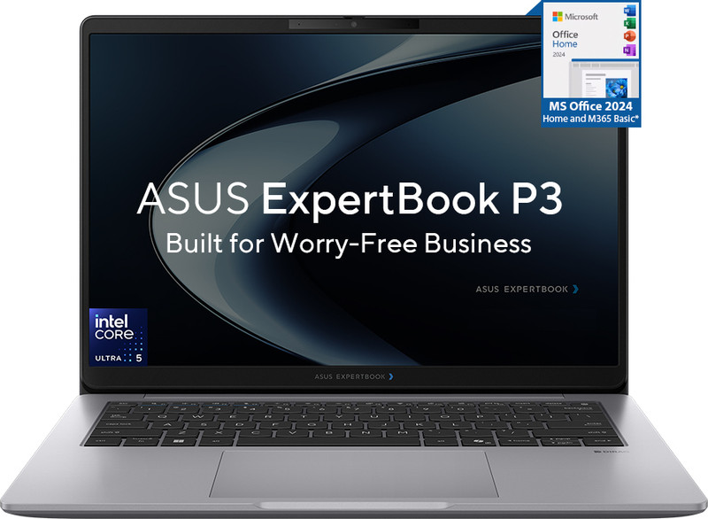 ASUS ExpertBook P3 AI PC with 1 Yr ADP IR Cam Intel Core Ultra 5 225H - (16 GB/512 GB SSD/Windows 11 Home) P3406CCAP-LY0128WS Thin and Light Laptop 14