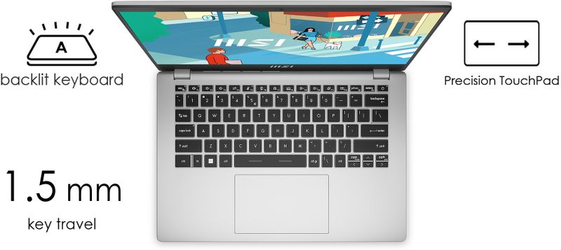 MSI Modern 14 Intel Core i5 13th Gen 1334U - (16 GB/512 GB SSD/Wi...more - Image 5