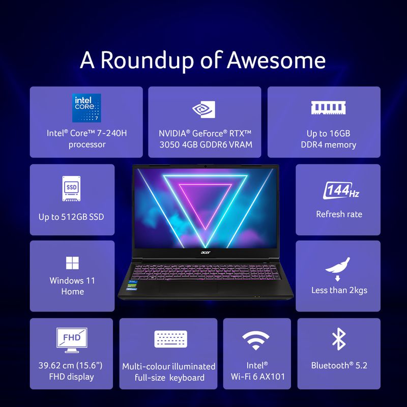 Acer Aspire 7 Intel Core 7 240H - (16 GB/512 GB SSD/Windows 11 Home) - Image 4