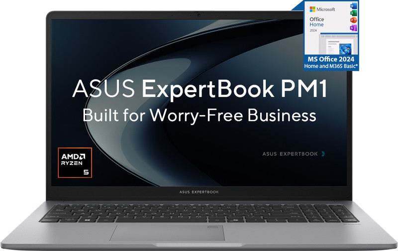 ASUS Expertbook AMD Ryzen 5 Hexa Core 150 - (16 GB/512 GB SSD/Windows 11 Home) PM1503CDA-S70546WS Laptop 15.6 inch, Misty Grey, 1.81 kg, With MS Offic