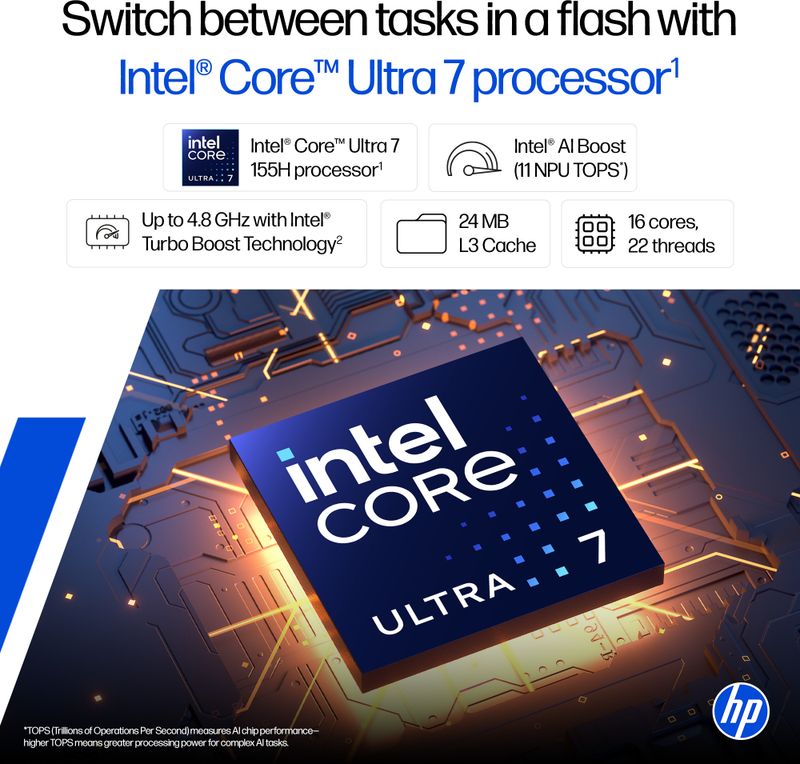HP 14 AI PC Intel Core Ultra 7 155H 14-ep1152TU - Image 4