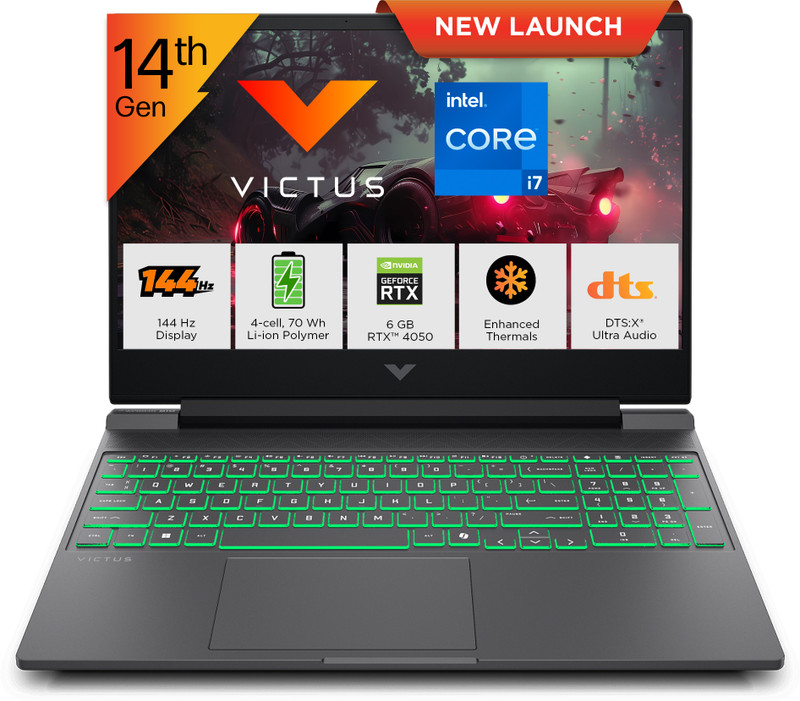 HP Victus Intel Core i7 14th Gen 14650HX - (16 GB/512 GB SSD/Windows 11 Home/6 GB Graphics/NVIDIA GeForce RTX 4050) 15-fa2621TX Gaming Laptop (15.6 in
