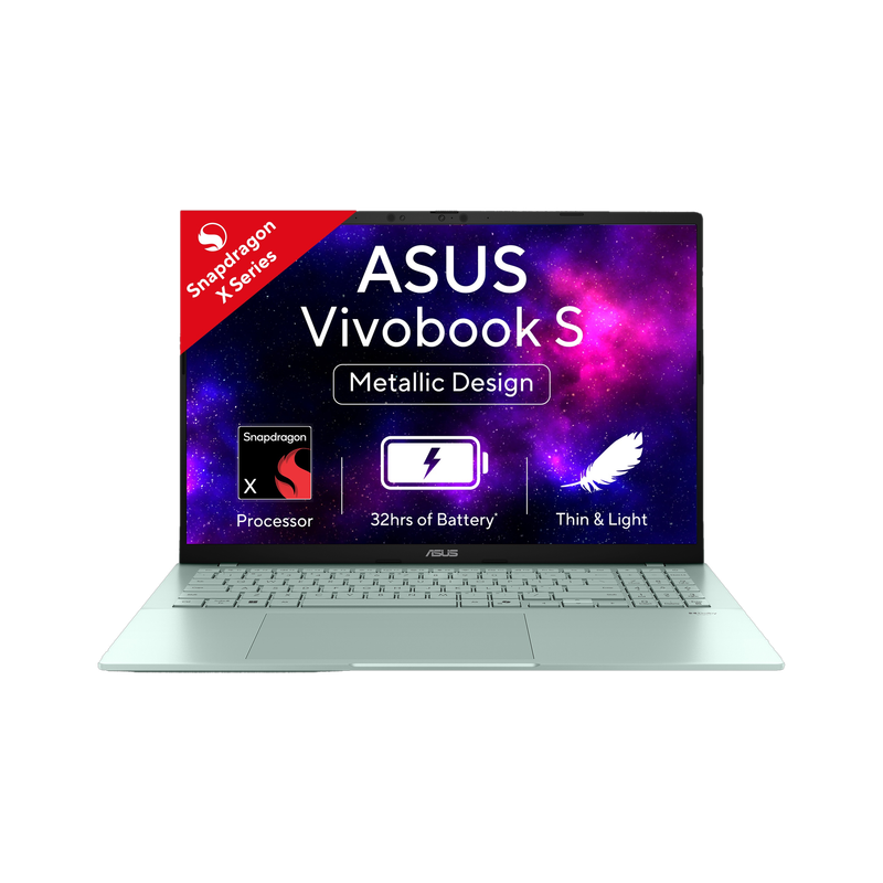ASUS Vivobook S16 OLED (2025) with Backlit Keyboard, Metal Body*, Snapdragon X - (16 GB/512 GB SSD/Windows 11 Home) S3607QA-SH079WS Thin and Light Lap