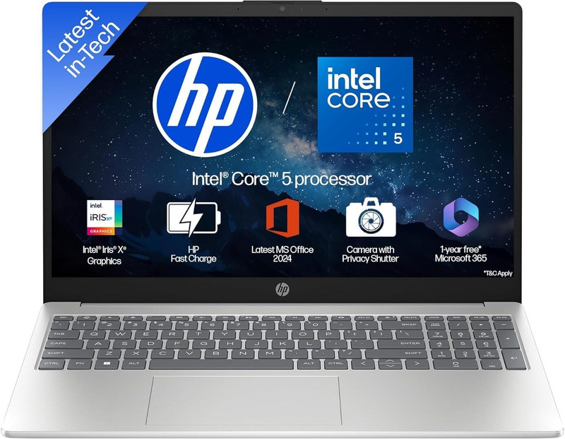 Hp 15 I5 14th Gen Intel Core 5 120u - 16 Gb/512 Gb Ssd/Windows 11 Home Fd0682tu Thin And Light Laptop