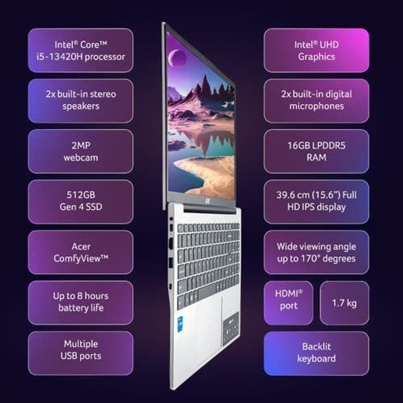Acer Aspire Intel Core i5 13th Gen 16GB 512GB SSD - Image 3