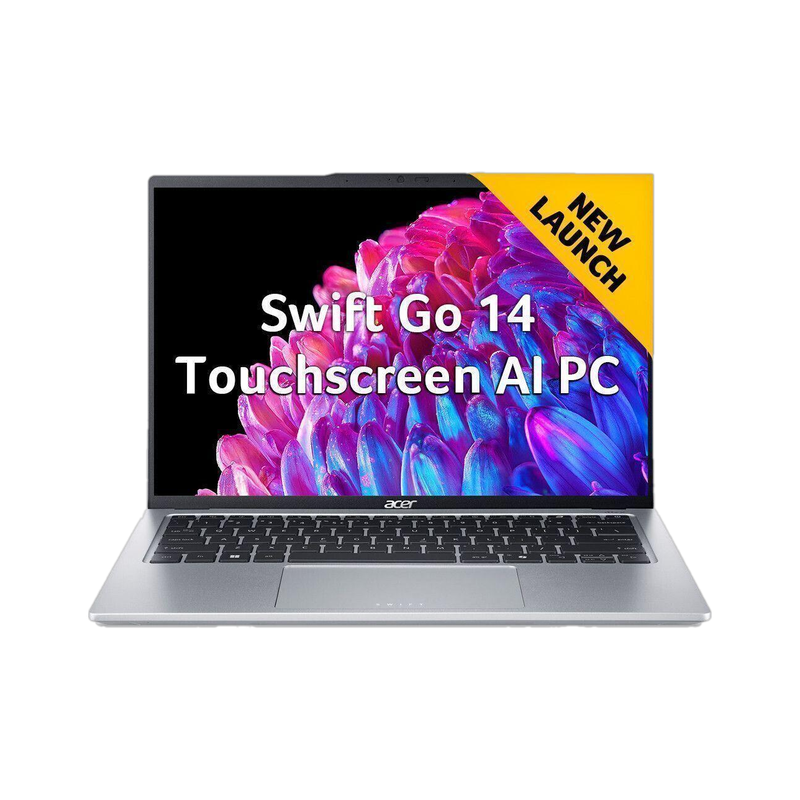 Acer Swift Go 14 TouchScreen AI PC Intel Core Ultra 5 125H - (16 GB/512 GB SSD/Windows 11 Home) SFG14-73T-58PZ Thin and Light Laptop 14 Inch, Pure Sil