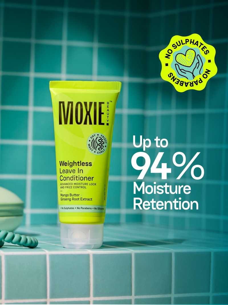 MOXIE BEAUTY Weightless Leave-In Conditioner For Frizzy & Dry hair - Travel Size (50 ml)