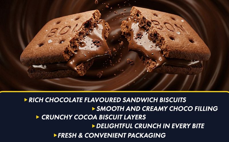 Bakemate Bourbon Chocolate Filled Biscuits - Image 5