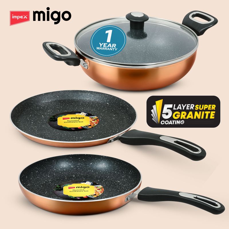 FKT 4 Pcs Nonstick Granite Cookware Set - Image 6
